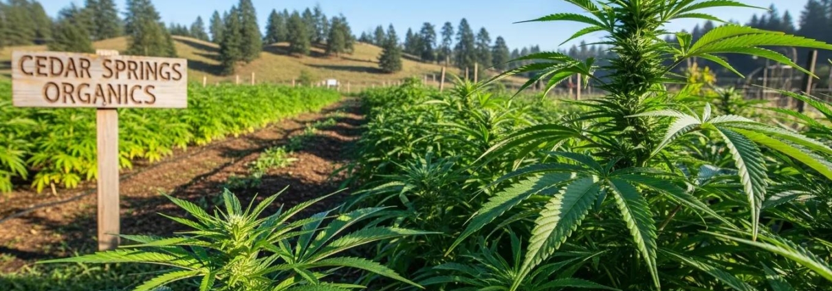 Lush cannabis garden in Cedar Springs showcasing healthy plants and organic cultivation